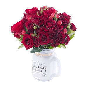 Roses Carnations Jar