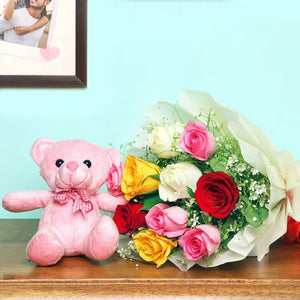 Mix roses and Teddy