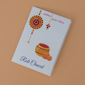 Ethnic Ganesha Rakhi with Sweet - For USA