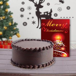 X MAS Greeting With Truffle Cake