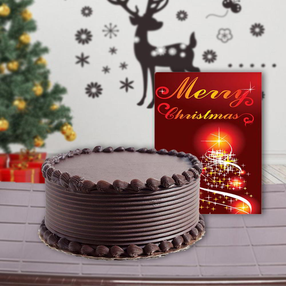 X MAS Greeting With Truffle Cake