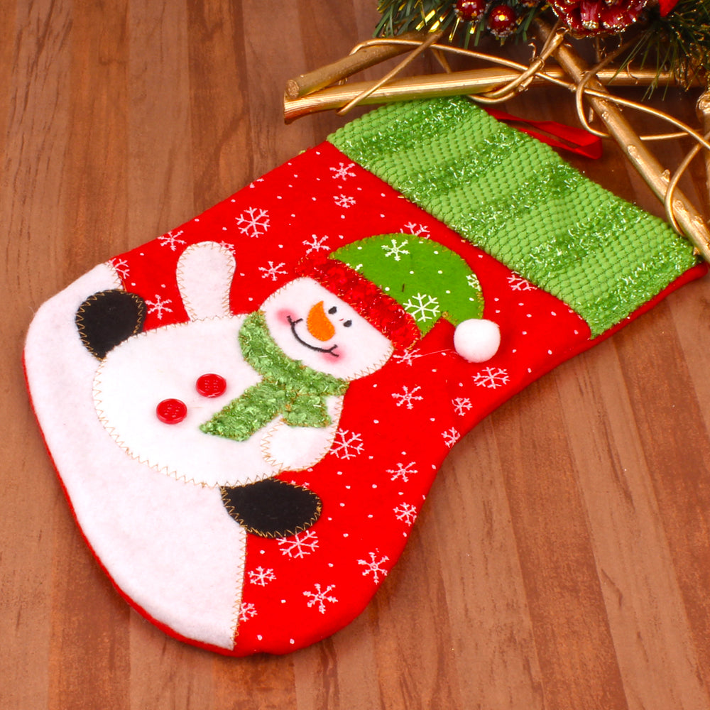 SNOWMAN PRINTED STOCKING