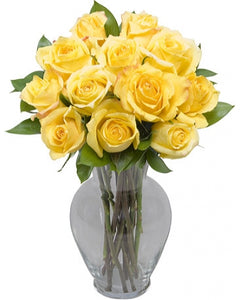 One Dozen Yellow Roses